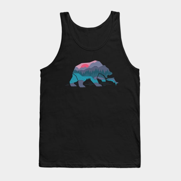Bear Country Tank Top by Thepapercrane